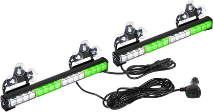 32 LED Emergency Flashing Traffic Advisor Light Bar – 26 Flash Patterns, 2x16.8" Interior Safety Strobe Warning Light - OMOTOR