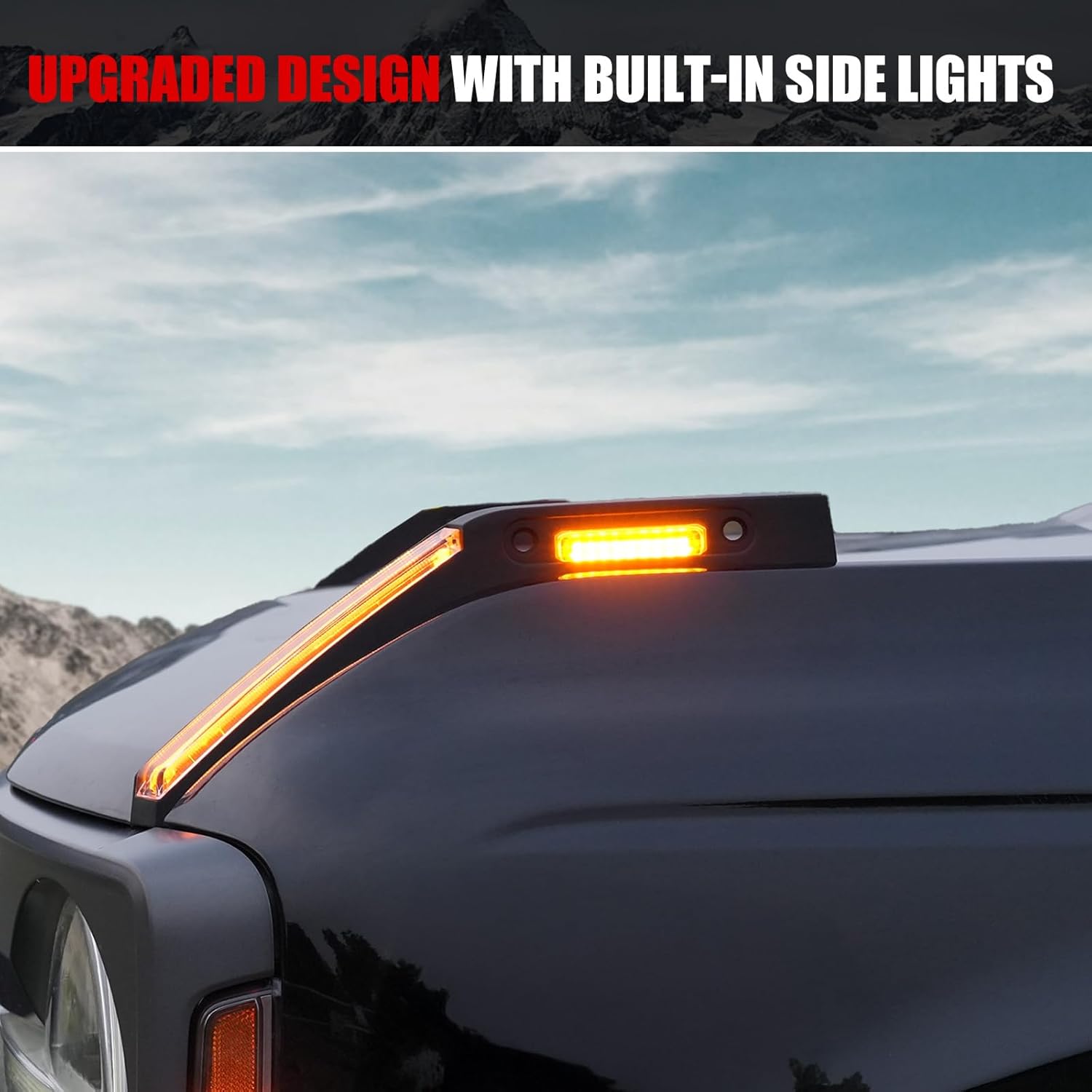 Mabett Trail Sight Light with Built-in Marker Lights for Ford Bronco 2021–2025, Upgrade Hood LED Light Fit for Bronco Accessories 2/4-Door, Turn Signal and Marker Lighting