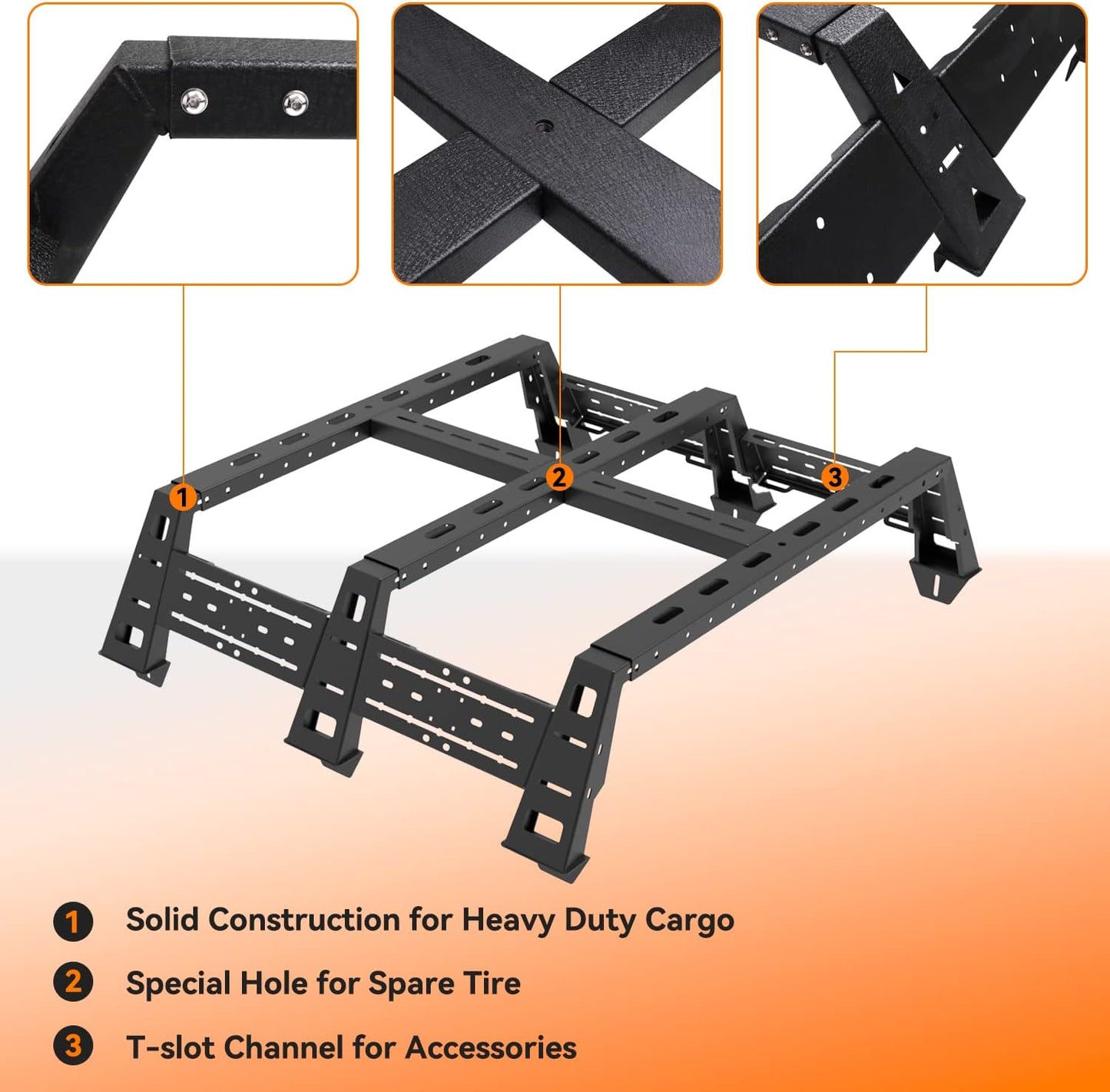 Truck Bed Rack Overland Tent Rack Compatible with 2009-2023 Ford F150 & Raptor