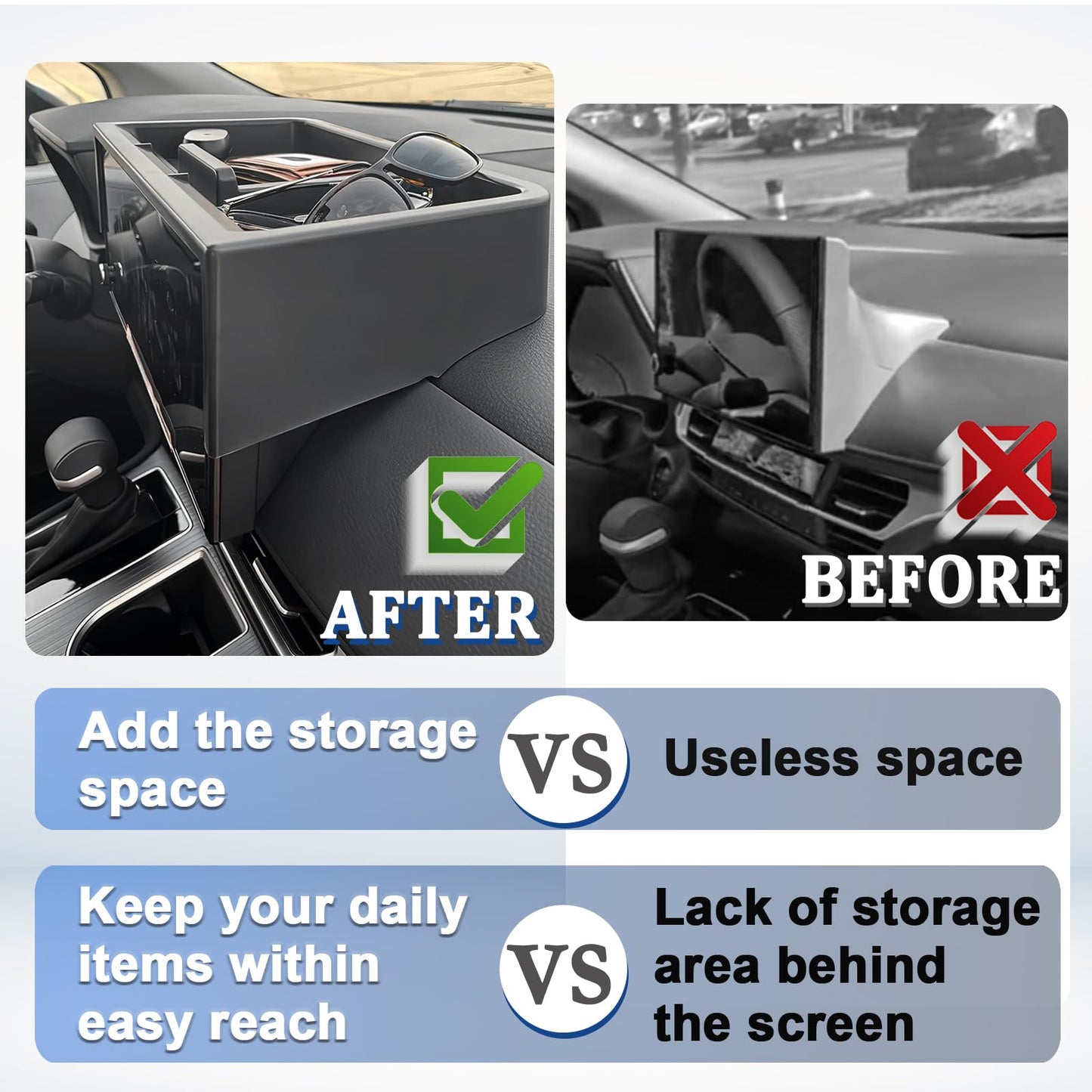 New Dash Tray Phone Holder Compatible with 2025 2026 Toyota Sienna 12.3" Screen (Not for LE Trim with 8" Screen)