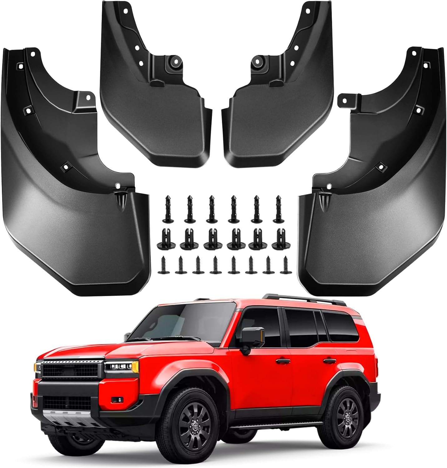 4PCS All-Weather Mud Flaps for Toyota Land Cruiser Prado 2025 2024