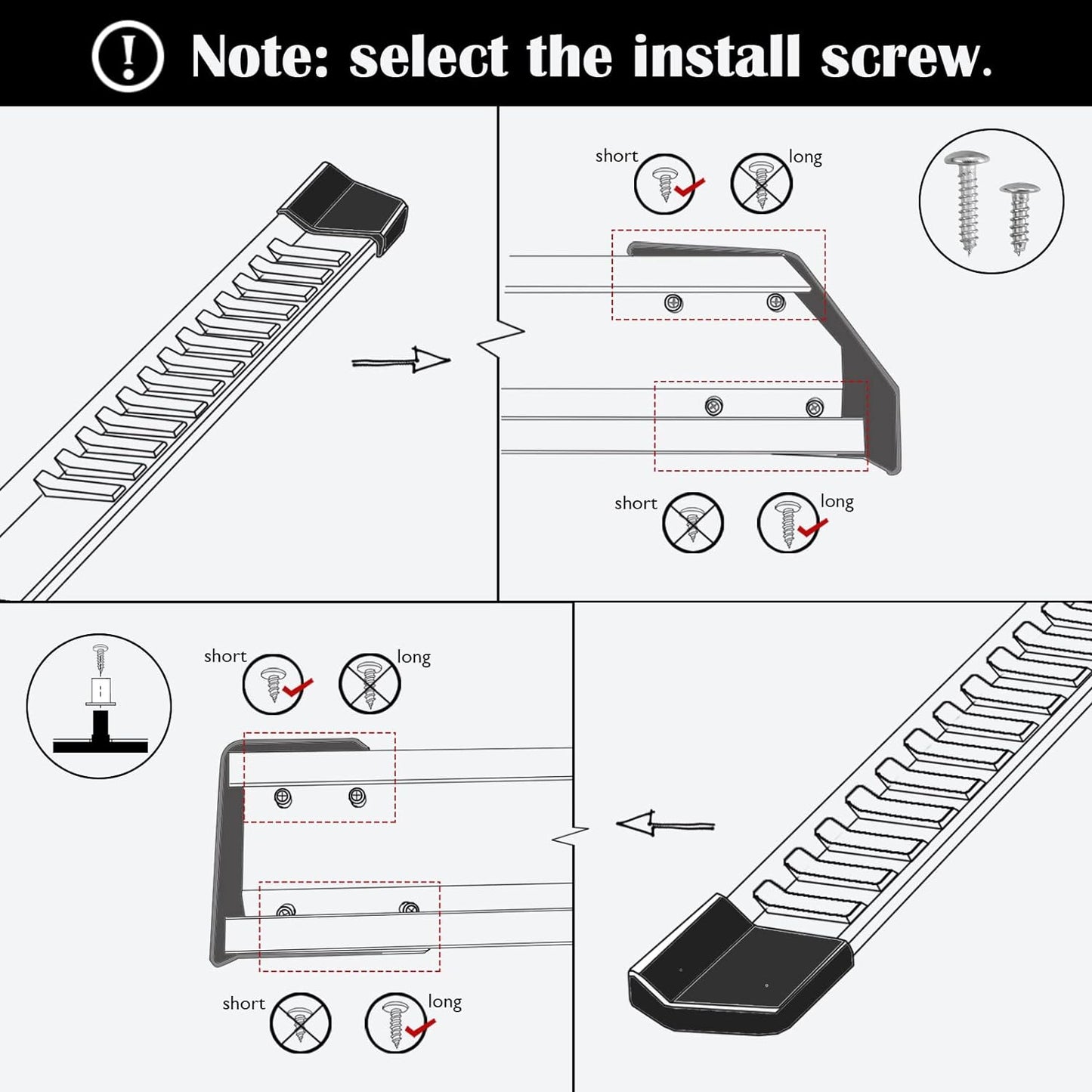 Pair Running Board Nerf Bar Compatible with 15-23 Ford F150 Superduty Crew Cab（4 Full Size Doors） Rocker Slider Side Steps,Width 6 Inches V Style.with OE Style Brackets