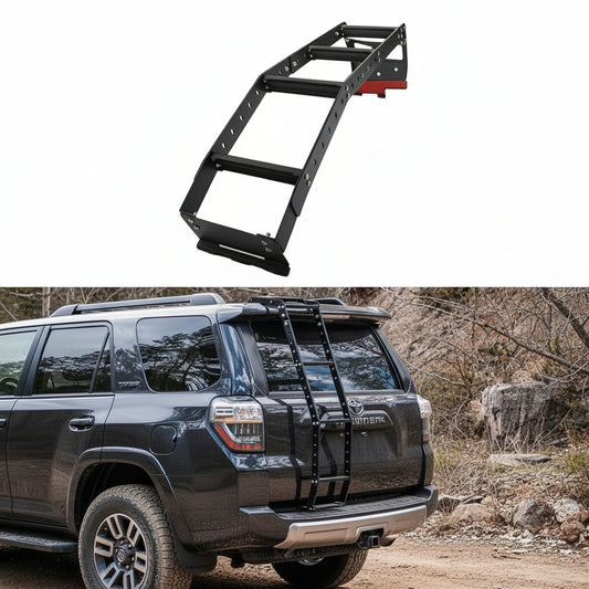 4Runner Summit Hatch Ladder Compatible with Toyota 4Runner 2010-2020， Black Thickened aluminum alloy 4Runner Accessories /5TH GEN / 2010+