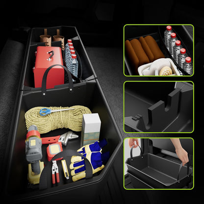 POPSTORE Underseat Storage Box Upgraded Rear Under Seat Organizer Cargo Box Compatible with 2015-2025 Ford F150 SuperCrew & Crew Cab