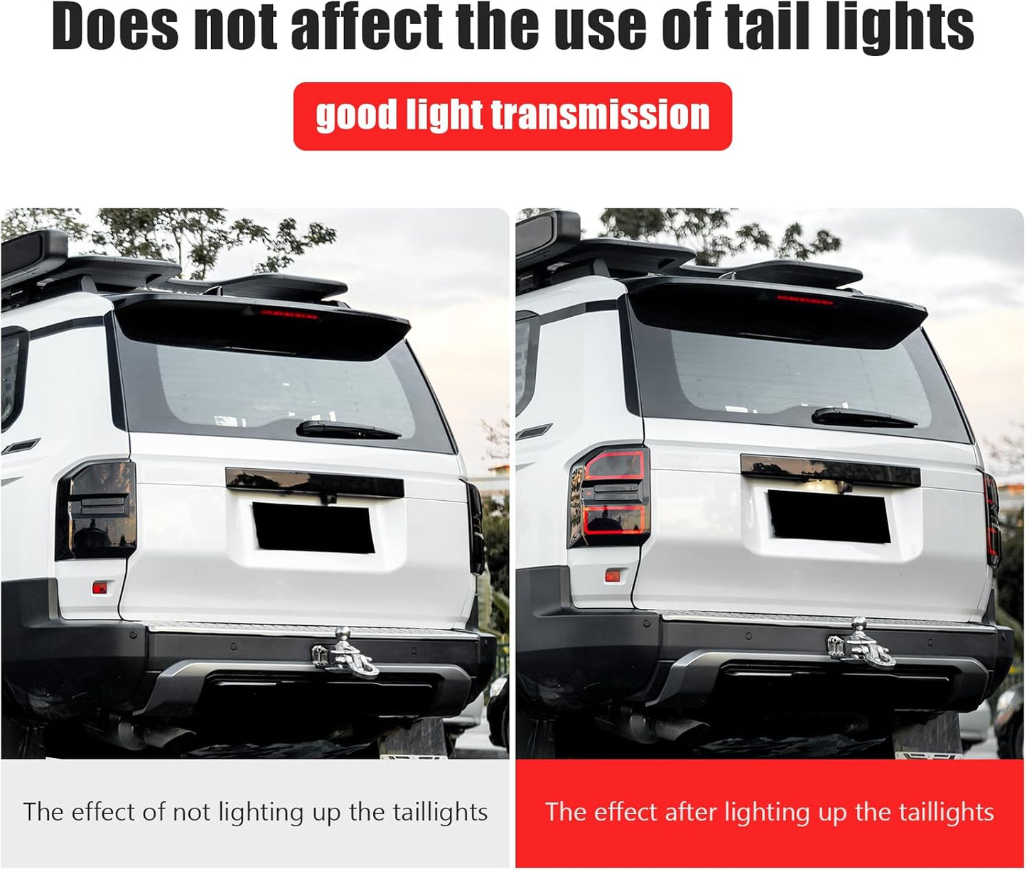 Smoked Tail Light Cover for 2024-2025 2026 Toyota Land Cruiser 250&1958 Prado LC250 J250