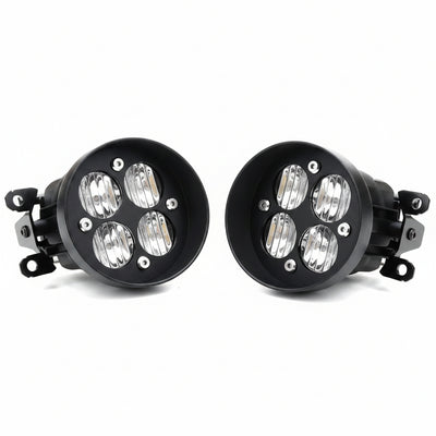 24W High Power LED Wide Angle SAE Flood Beam Fog Light Kit Compatible With Toyota Tacoma Tundra 4Runner