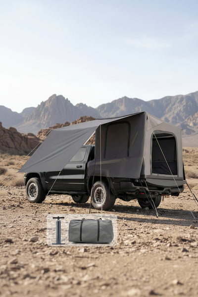 Inflatable Truck Bed Tent with Detachable Zippered Awning, Pickup Truck Tent for 5.5ft-8ft Bed
