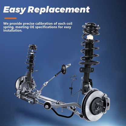 Front Complete Struts shocks Assembly w/Coil Spring 172243 172242 Compatible for 2000-2004 Subaru Outback Shock Absorbers Replacement 2PCS