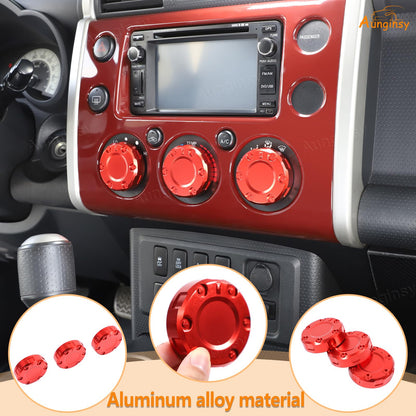 Center Console Air Conditioner Switch Button Knob Trim Cover Compatible with Toyota FJ Cruiser 2007-2021