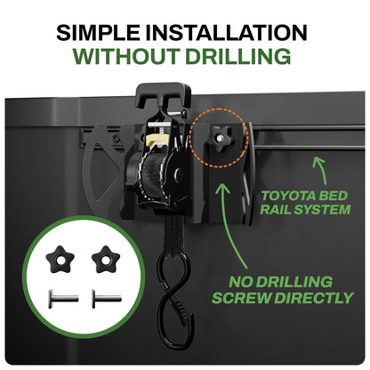 Rotating Retractable Ratchet Straps Fit for Toyota Tacoma 2005-2026