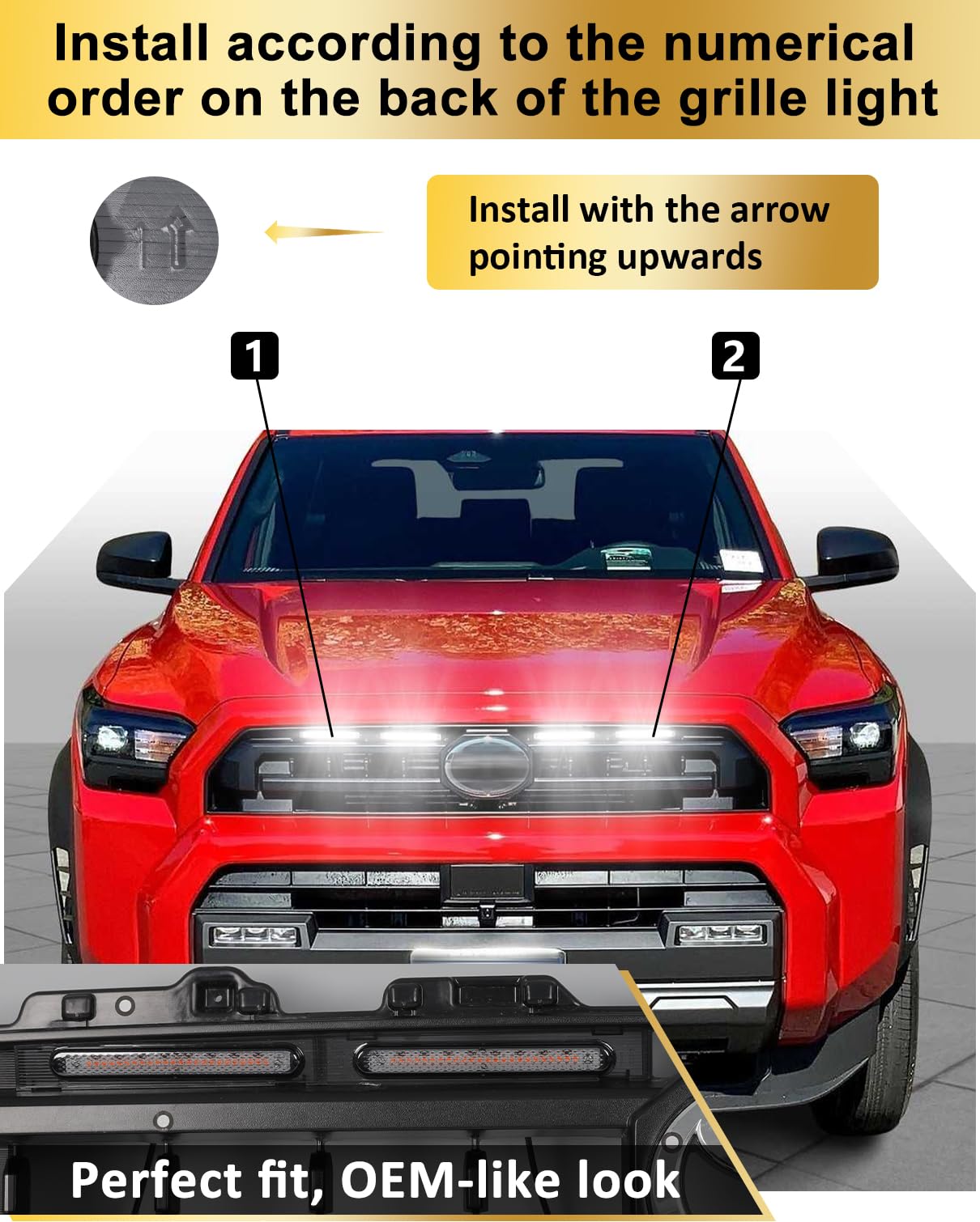 LED Grill Lights for Toyota 4Runner 2025-2026 SR5