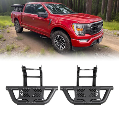 Side Steps Running Boards Compatible with 2015-2026 Ford F150 SuperCrew & 2017-2026 F250 F350 Super Duty