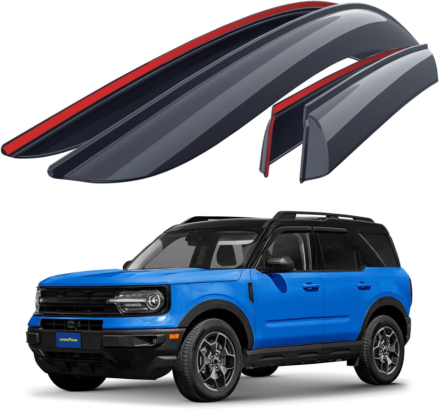 Shatterproof Window Deflectors for Ford Bronco Sport 2021-2024