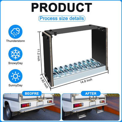 Universal Flexible Rubber Truck Step, Commercial Truck Accessories with 14" Wide x 10" Tall
