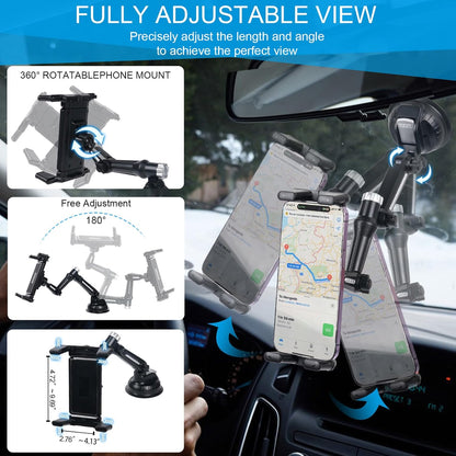 5 in 1 car Phone Holder, car Dashboard Windshield Phone Mount, Suitable for iPhone15 14 iPhone13 promax, Samsung Z Fold 5 4, All Smartphones