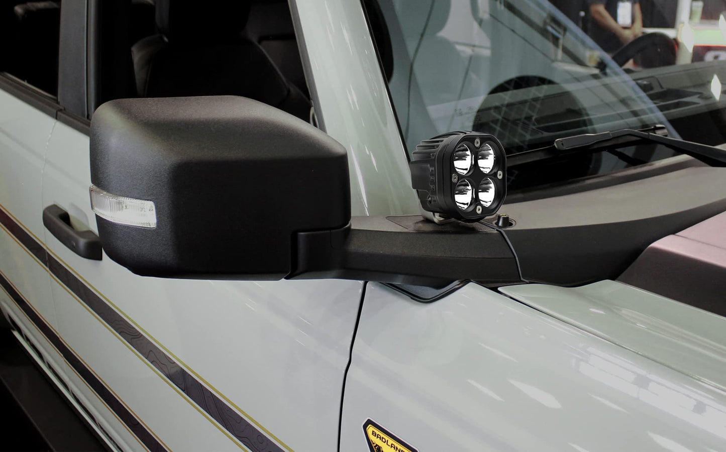 Clear Lens 20W High Power LED A-Pillar Lighting Kit Compatible with 2021-2026 Ford Bronco