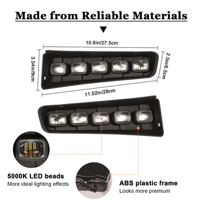 Fog Lights Modular Bumper for Ford Bronco 2021-2026 (with 5 LEDs)