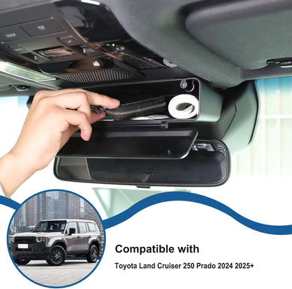 Inner Rearview Mirror Storage Box Compatible with Toyota Land Cruiser 250 Prado LC250 J250 2024 - 2026