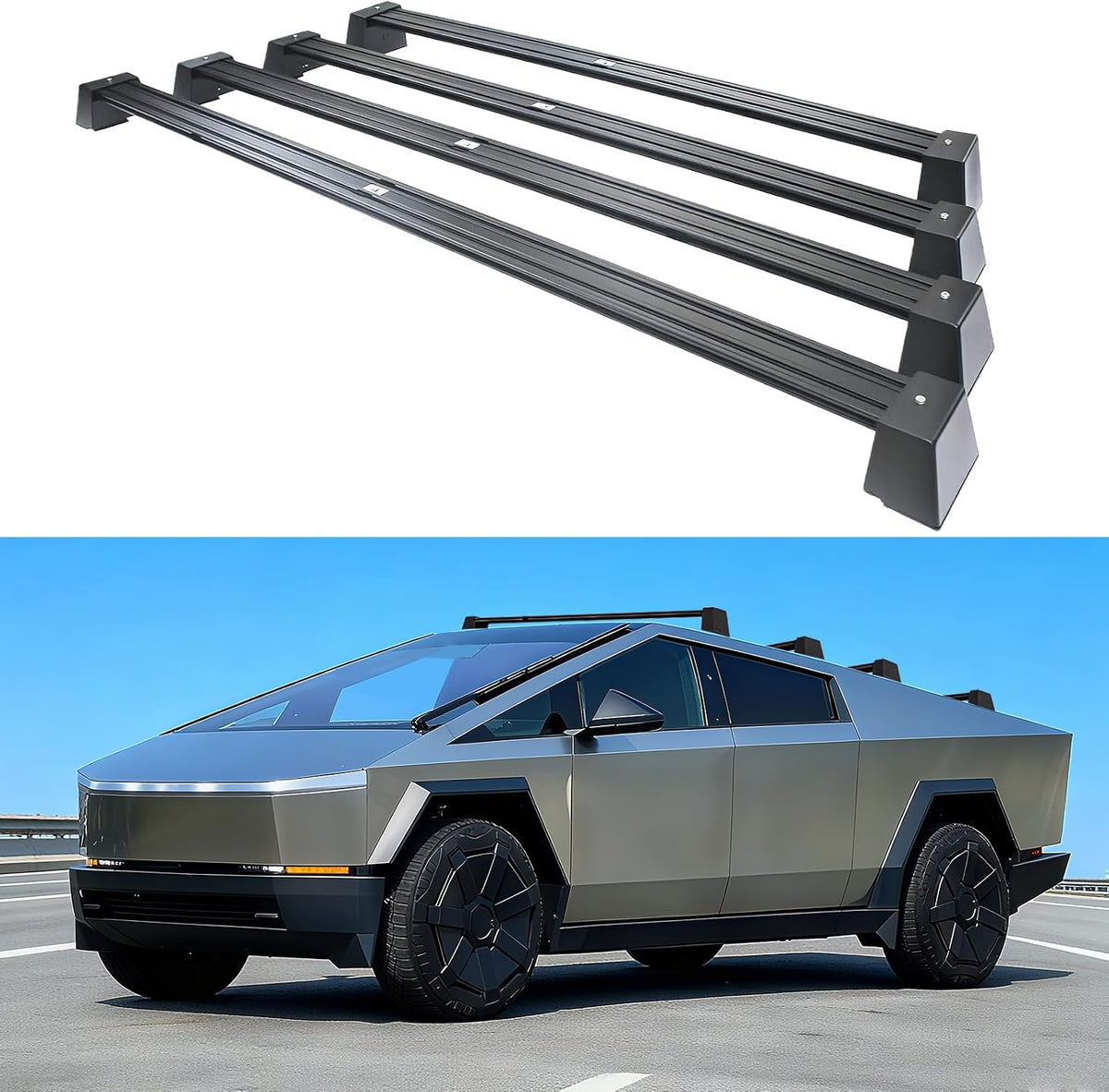 4PCS Cargo Bars Rails  for Tesla Cybertruck
