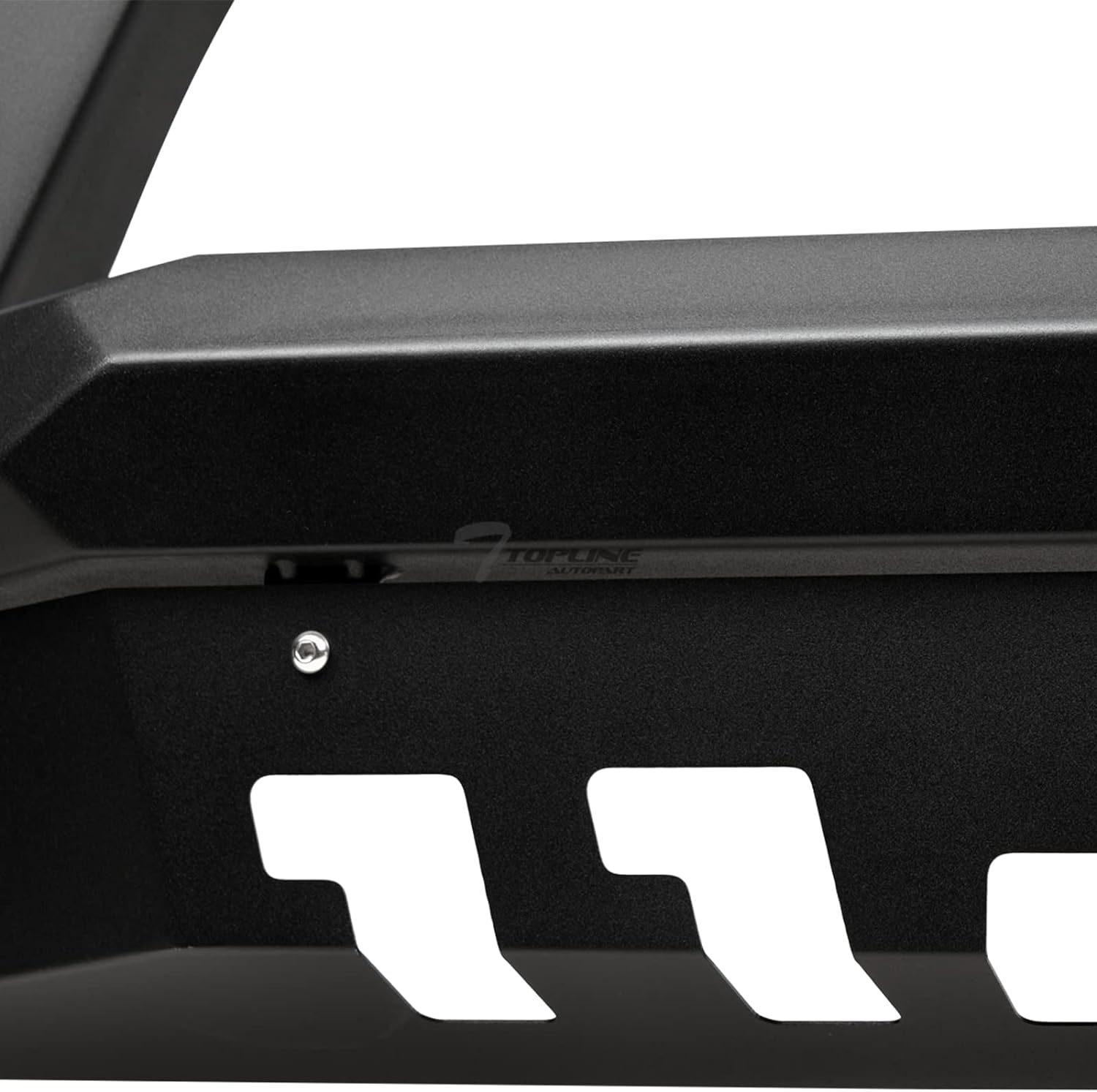 7422439249240 Compatible With 2019-2023 Ford Ranger Matte Black AVT Style Angular Bull Bar Guard with Skid Plate