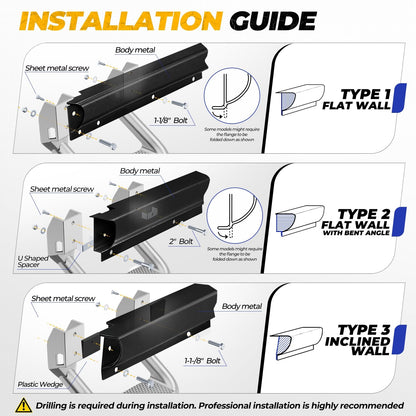 Universal Aluminum Side Step with Mounting Brackets for Pickups & Trucks