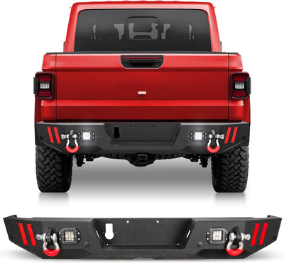 Textured Black Rear Bumper Compatible with Jeep Gladiator JT 2020-2025