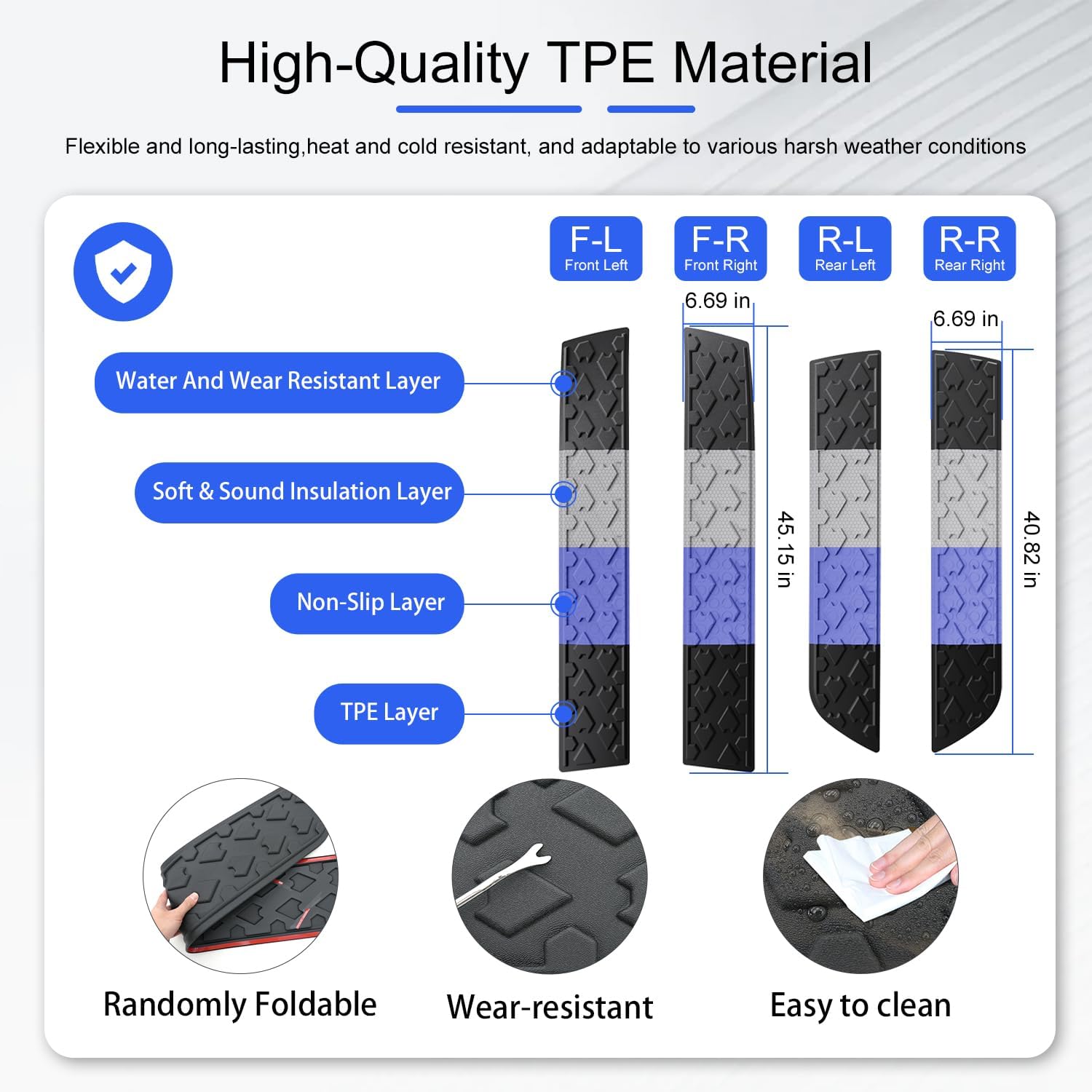 Door Molding Trim Compatible with 2019-2025 Chevy Silverado GMC Sierra 1500 Crew Cab Rocker Panel Molding Trim Protector Replacement for 2019-2025 Chevy Silverado Accessories