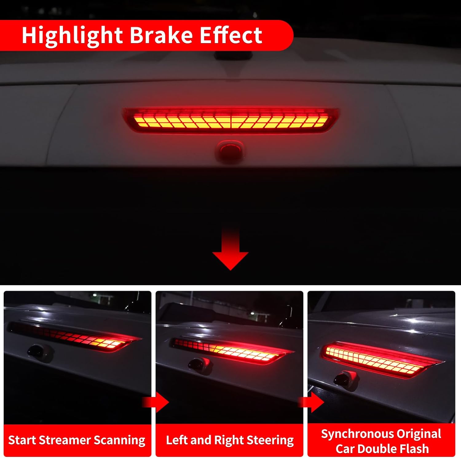 Tailgate Stop Lamp for 2024-2026 Toyota Super 4runner N500 Led Trunk Highlight Warning Light Exterior Modification 2025 4runner Accessories