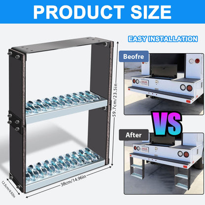 Universal Flexible Rubber Truck Step, Commercial Truck Accessories with 14" Wide x 10" Tall