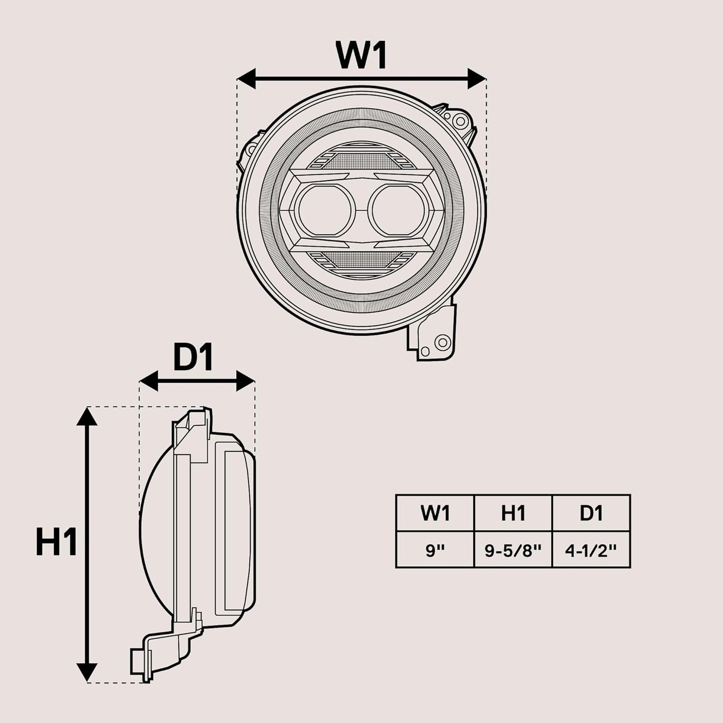 TRUE MODS 9 Inch Round LED Headlights Replacement for 2018-2025 Jeep Wrangler JL JLU Unlimited Gladiator JT Accessories [DOT Approved] [DUAL HALO DRL] Sealed Beam Front Head Light Lamp Bulb