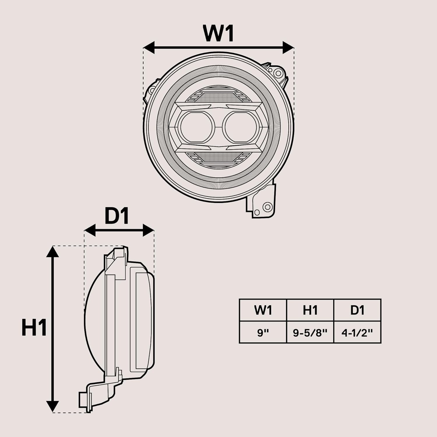 TRUE MODS 9 Inch Round LED Headlights Replacement for 2018-2025 Jeep Wrangler JL JLU Unlimited Gladiator JT Accessories [DOT Approved] [DUAL HALO DRL] Sealed Beam Front Head Light Lamp Bulb