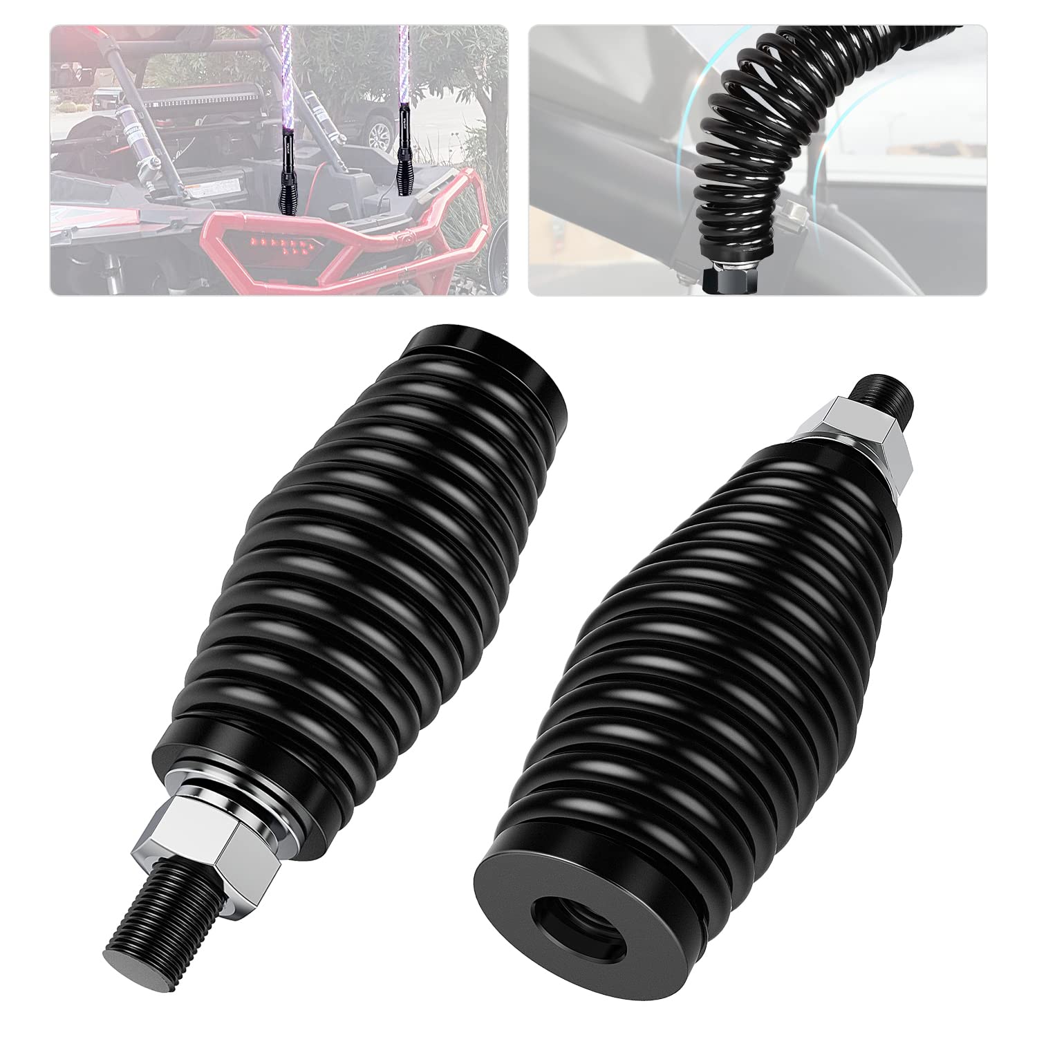 Nilight 1pc Heavy Duty Barrel Spring Mounting Base for Whip Light Compatible with ATV UTV RZR SXS Can Am Truck Jeep Off Road