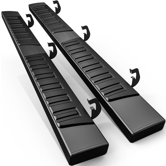 6 inches Running Boards Compatible with 2007-2018 Chevy Silverado/GMC Sierra 1500, 2007-2019 2500HD 3500HD Extended/Double Cab (Incl. 2019 1500 LD/Limited)