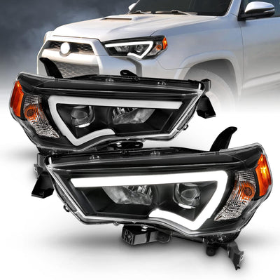 LED Tube Square Projector Headlights Set For Toyota 4-Runner 2014-2023