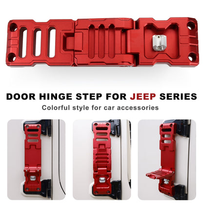 Aluminum Alloy Folding Door Hinge Step Compatible with Jeep Wrangler JK JKU JL JLU Gladiator JT 2007-2023(Not fit 2021 Gladiator)