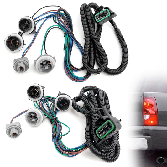 Tail Light Wiring Harness Compatible with 2003-2007 Chevy Silverado 1500 1500HD 2500 2500HD 3500 3500HD Replaces 16531401 16531402