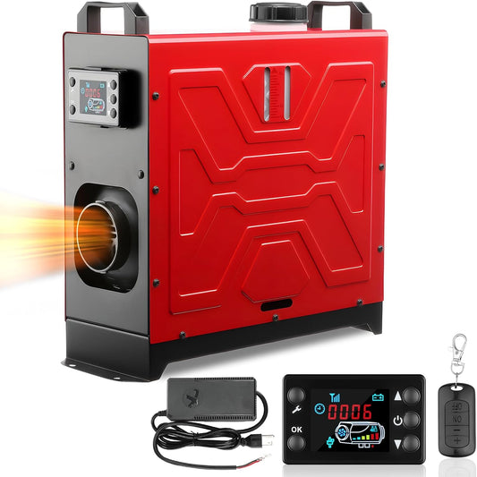 Diesel Heater, 12V/24V/110V 8KW Parking Heater with Remote Control and LCD Display, 2 Ways Control Fast Heating with Muffle Silencer for Campers RV Truck Boat Bus Car Trailer Garage