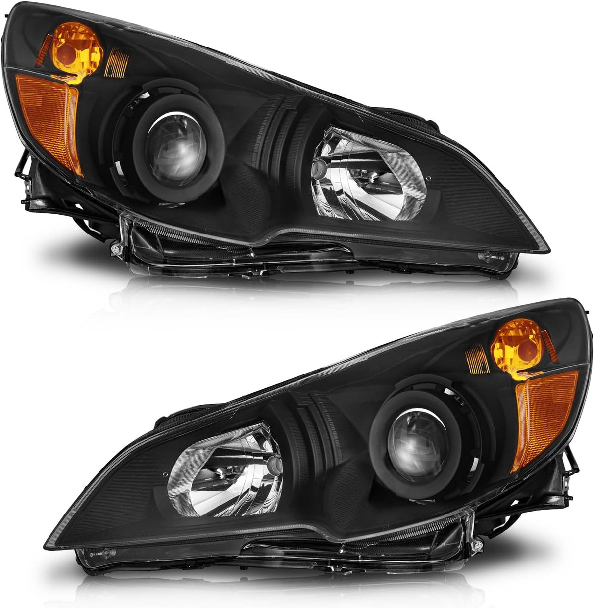 Headlight Pair for 2010-2014 Subaru Legacy & Outback - 4-Dr Headlamp Replacement - OMOTOR