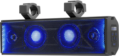 Waterproof UTV Sound Bar 17 Inch 4-Speaker For Golf Cart Marine Boat