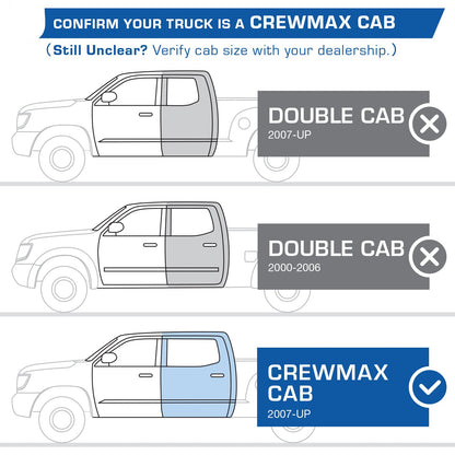 Textured Black Running Boards Compatible with 2024-2026 Toyota Tacoma (Fits Hybrid) | Double Cab