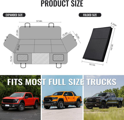 Dog Back Seat Extender for Truck,Truck Dog Seat Cover Back Seat,Dog Hammock for Truck,Hard Bottom Seat Extender for Dogs,Pet Seat Covers for Dogs,Dog Seat Cover for F150/RAM1500/Silverado - OMOTOR