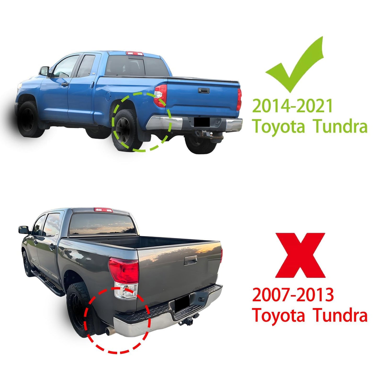 Rear Step Bumper Assembly Compatible with 2014 - 2021 Toyota Tundra