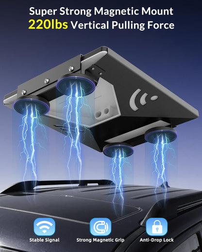 Starlink Mini Magnetic Roof Car Mount, Aluminum Frame Protective for RV,Camper Van, SUV, Boat