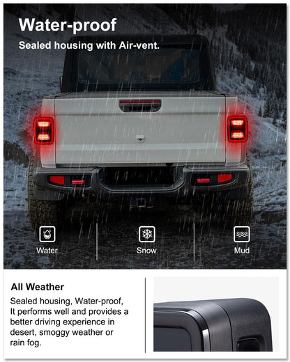 LED Tail Lights for 2020-2026 Jeep Gladiator JT