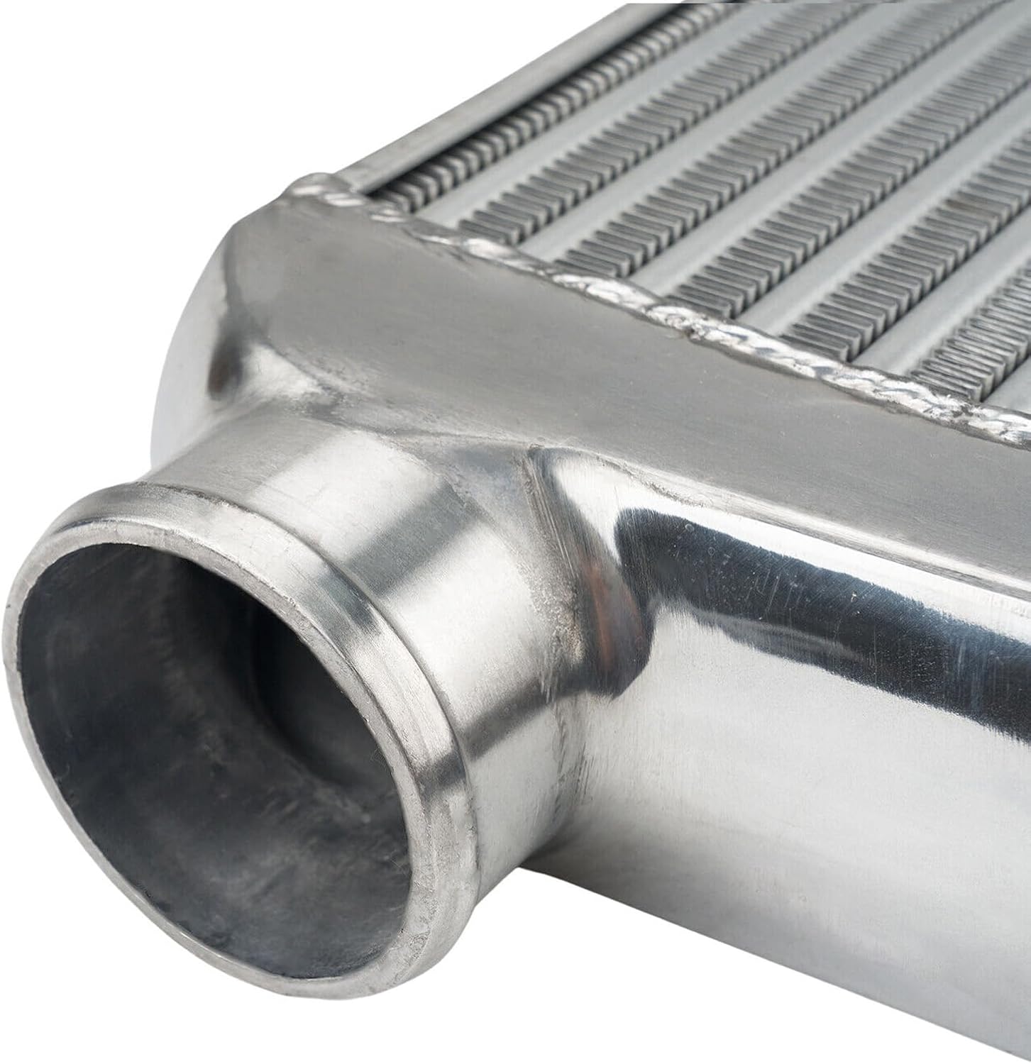 2.5" I/O Universal Aluminum Tube and Fin Front Mount Turbo Intercooler Overall Size 31" x 13" x 3"/Core Size: 23" x 10.5" x2.5"