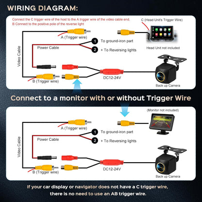 Backup Camera, License Plate Backup Camera for car,AHD 1080P Metal 170 Degree Wide Angle Rearview Reversing Camera,Reverse Rear View Camera for Car Vehicle SUV RV [HD/AHD]