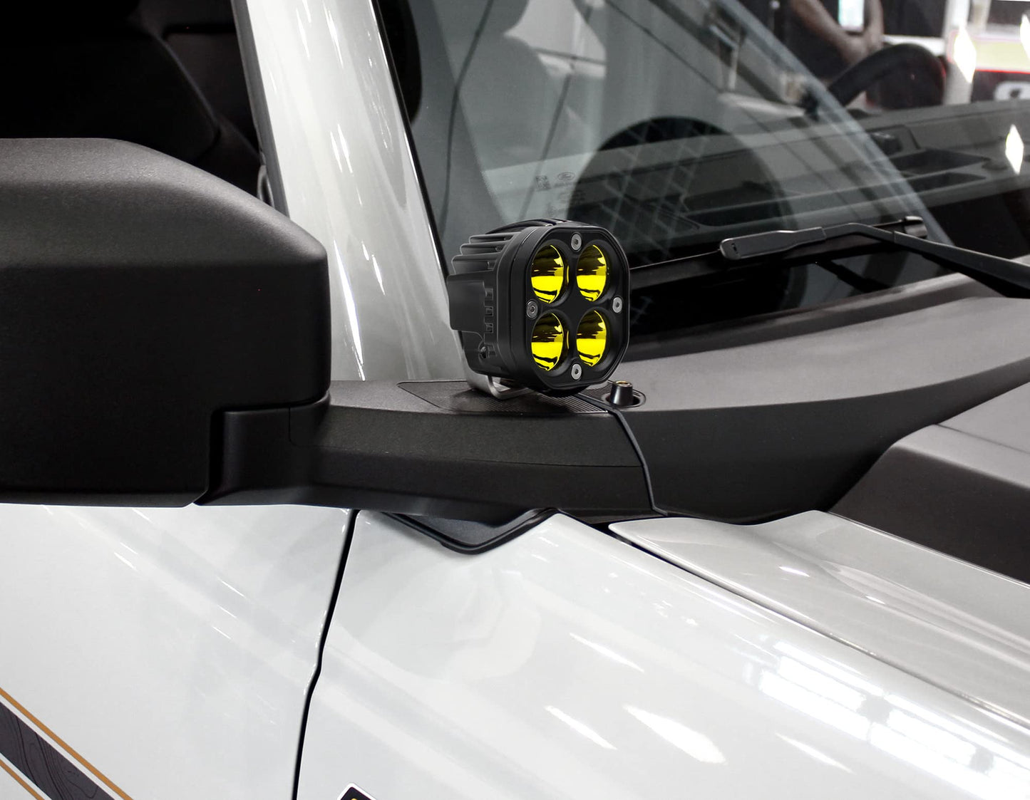 Clear Lens 20W High Power LED A-Pillar Lighting Kit Compatible with 2021-2026 Ford Bronco