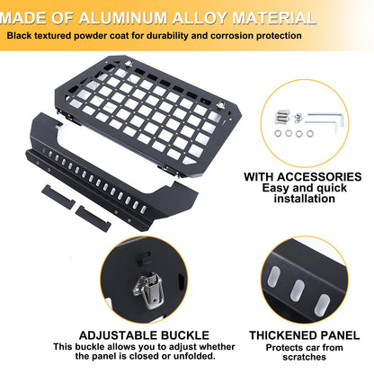 Rear Side Window Storage Molle Panel Compatible with Toyota Land Cruiser Prado 250 J250 LC250 2024 2025