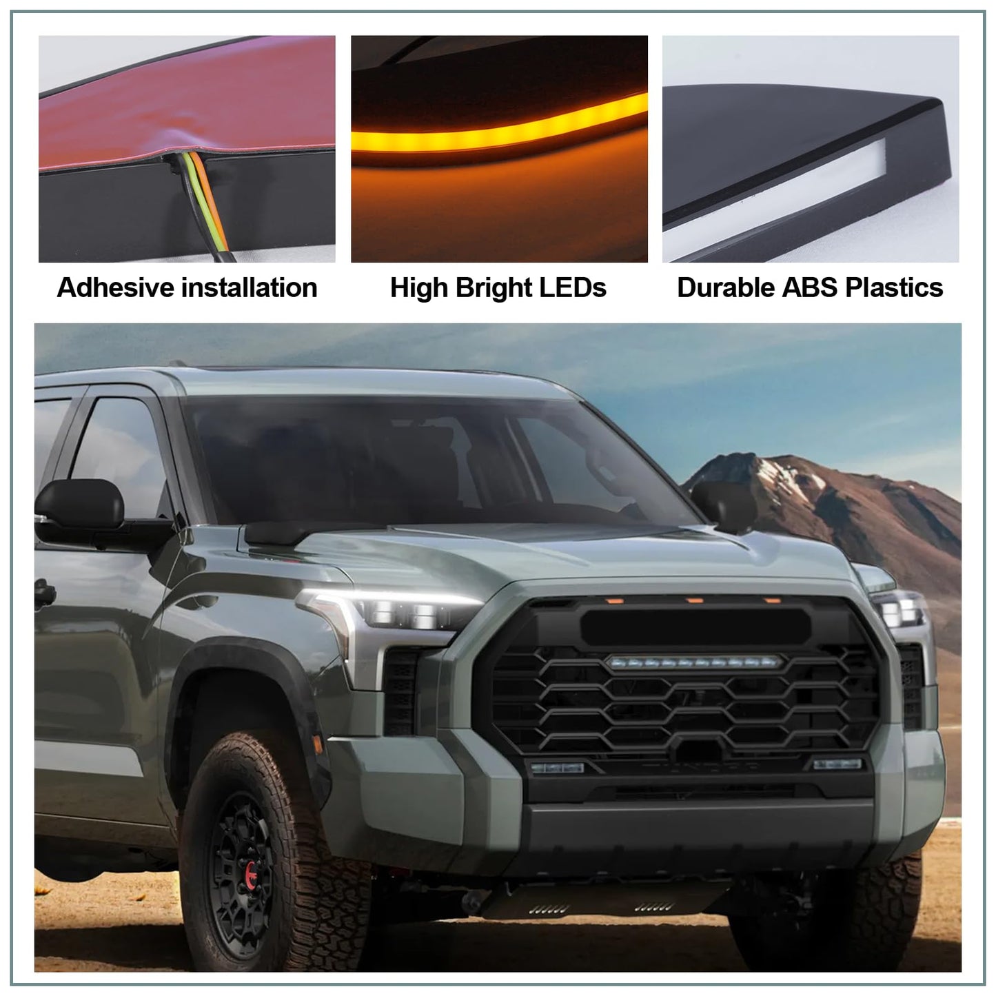 LED Daytime Running Lights For Toyota tundra CrewMax SR SR5 Limited 2022 - 2024