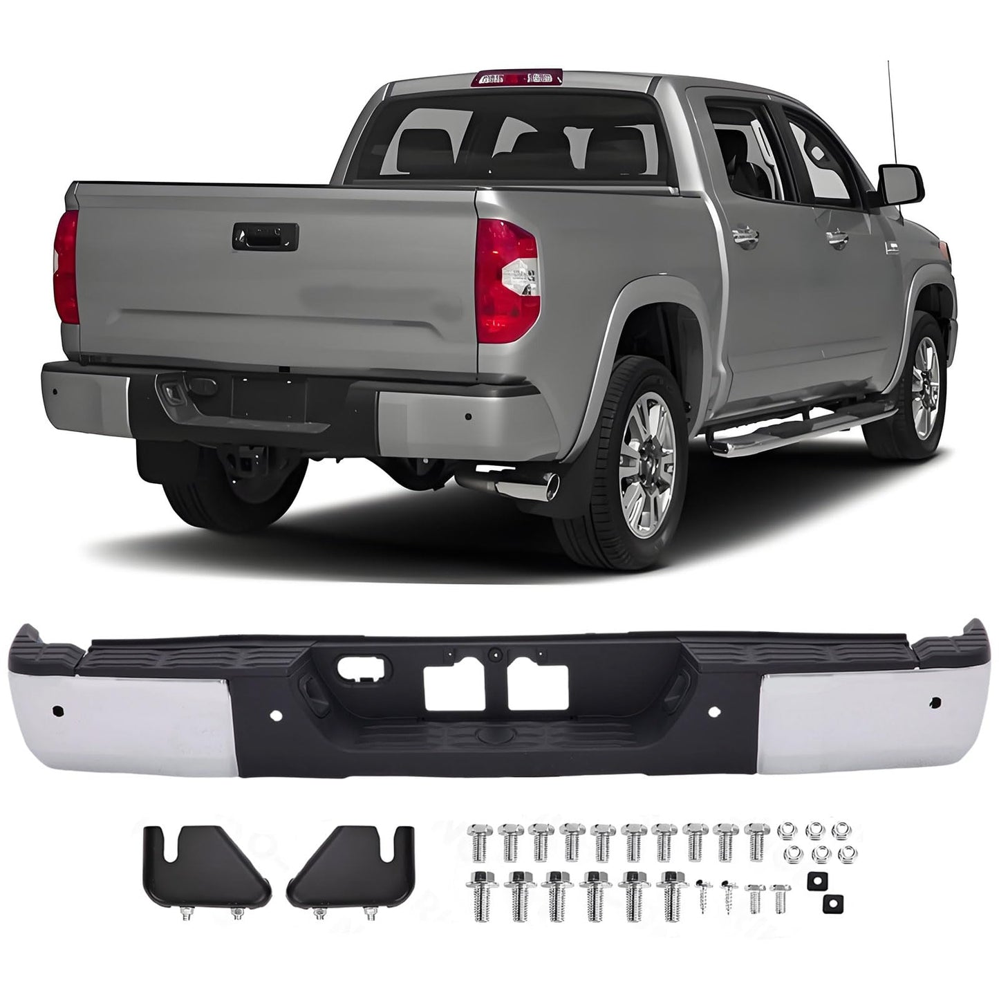 Rear Step Bumper Assembly Compatible with 2014 - 2021 Toyota Tundra